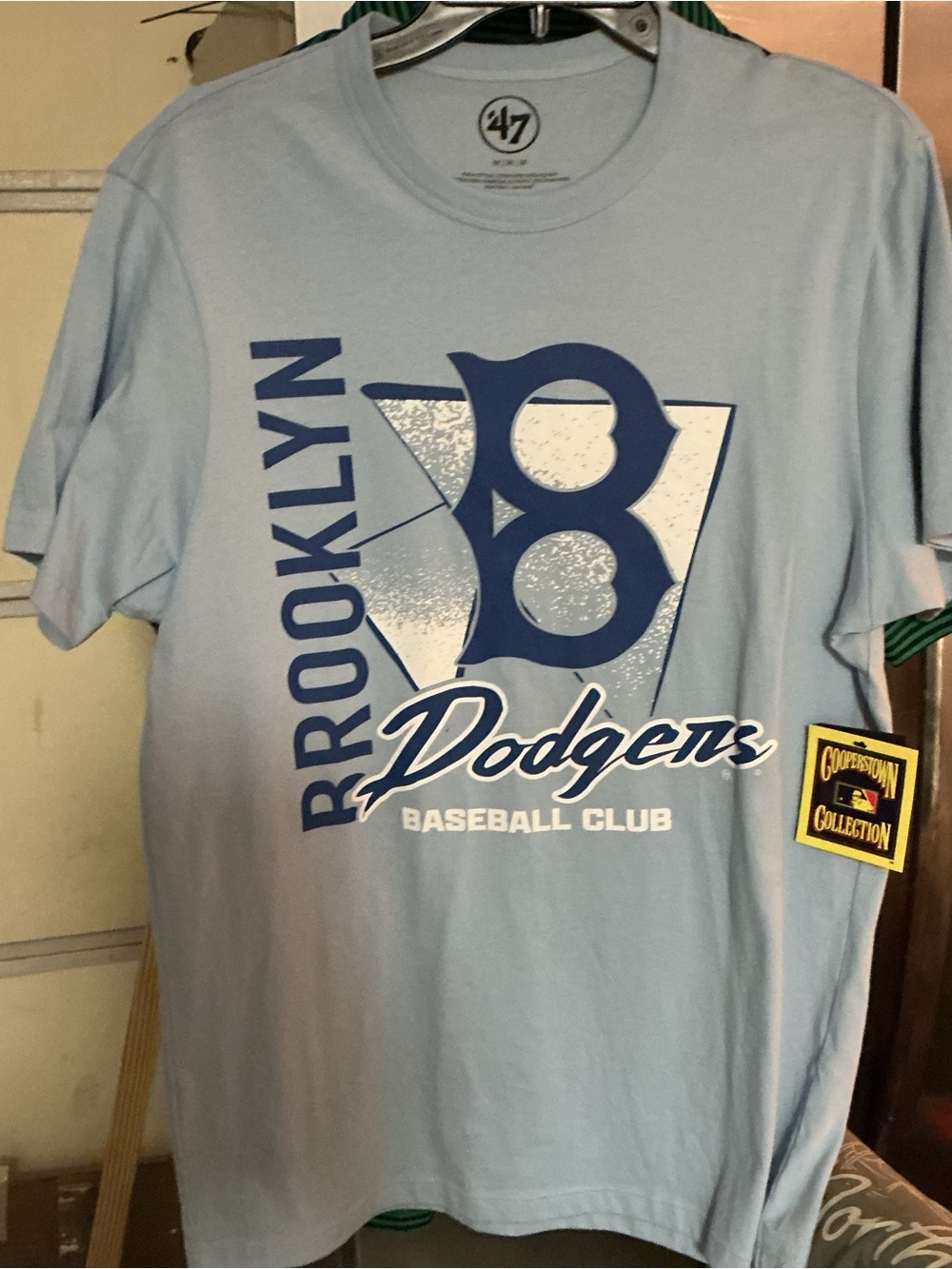 '47 Brooklyn Dodgers Light Blue Graphic Short Sleeve Tee